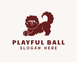 Pomeranian Dog Ball logo design