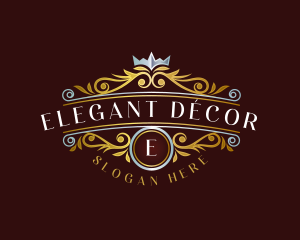 Elegant Crown Crest logo design