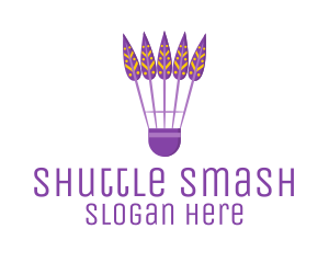 Purple Shuttlecock Feathers logo