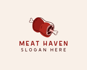 Pork Meat Food logo design