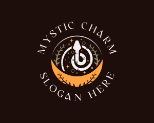 Mystic Moon Snake logo design