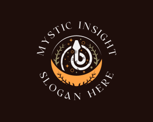 Mystic Moon Snake logo design