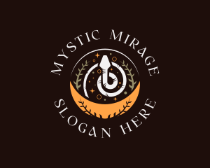 Mystic Moon Snake logo design