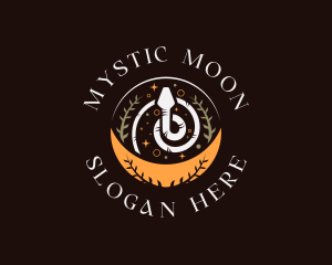 Mystic Moon Snake logo design