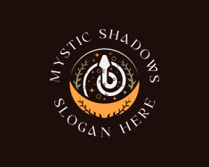 Mystic Moon Snake logo design