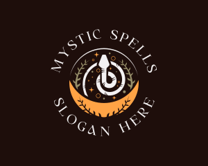 Mystic Moon Snake logo design