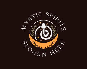 Mystic Moon Snake logo design