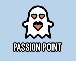 Spooky Love Ghost logo design