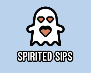 Spooky Love Ghost logo design