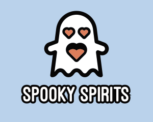 Spooky Love Ghost logo design