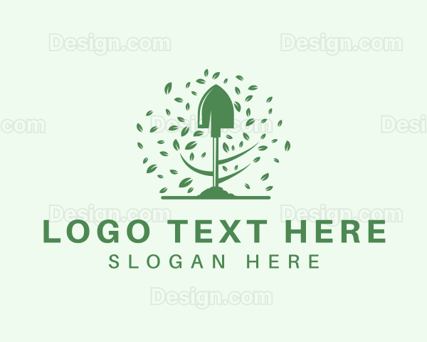 Garden Shovel Landscaping Logo