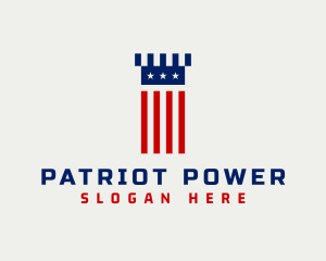 American Patriot Castle Fortress logo design