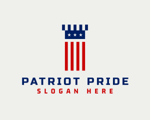 American Patriot Castle Fortress logo design