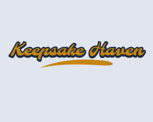 Retro Cursive Funk Wordmark logo design