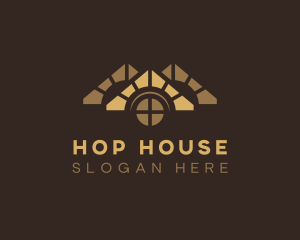 House Roofing Construction logo design