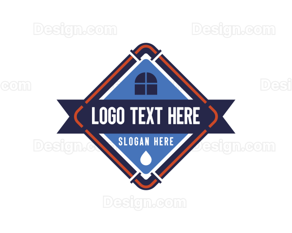 House Pipe Plumbing Logo