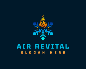 Heating Air Condition Hvac logo design