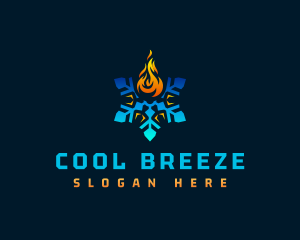 Heating Air Condition Hvac logo design