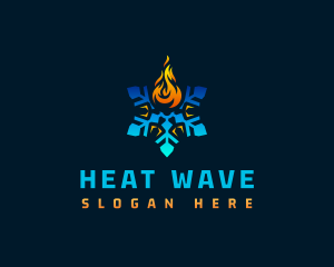 Heating Air Condition Hvac logo design