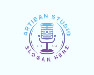 Radio Studio Podcast logo design