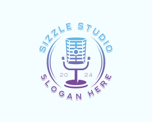 Radio Studio Podcast logo design