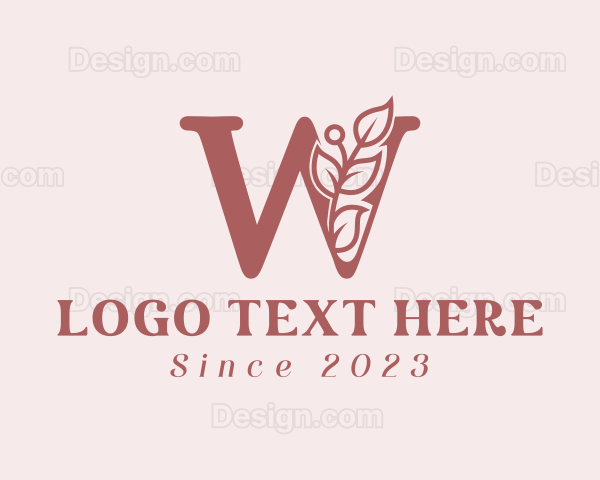 Floral Fashion Letter W Logo