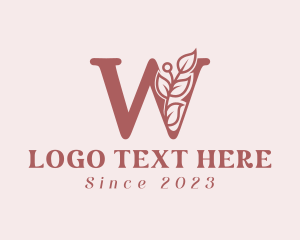 Floral Fashion Letter W logo