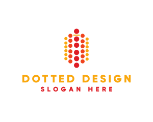 Modern Dotted Molecule logo design