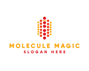 Modern Dotted Molecule logo design