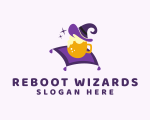 Magic Wizard Beer Mug logo design