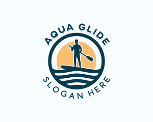 Water Paddleboarding Tournament logo design