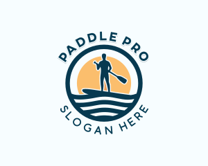 Water Paddleboarding Tournament logo design