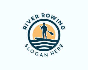 Water Paddleboarding Tournament logo design