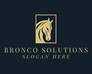 Horse Bronco Stallion logo design