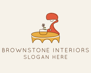 Interior Table Furniture logo design