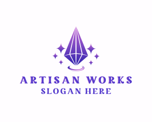 Crystal Gemstone Jewelry logo design