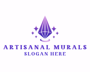 Crystal Gemstone Jewelry logo design