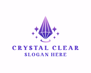 Crystal Gemstone Jewelry logo design