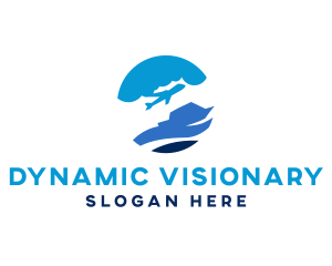 Airplane Cruise Ship Travel Logo