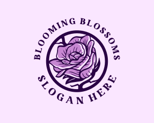 Rose Organic Flower logo design