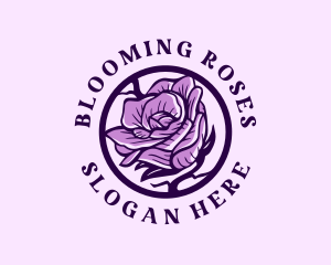 Rose Organic Flower logo design