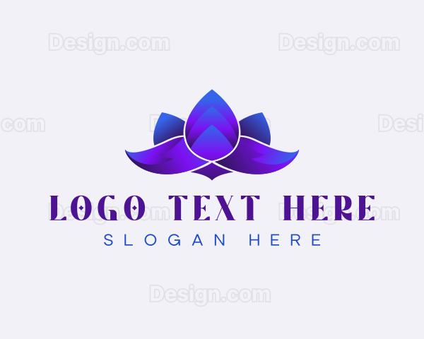 Gradient Floral Meditation Logo