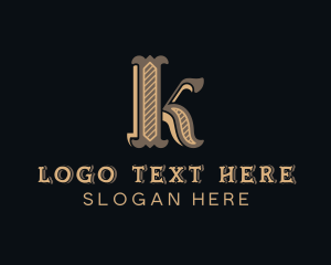 Vintage - Vintage Artisan Boutique Letter K logo design