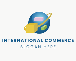 3d Logistics Planet logo design