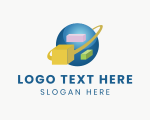 3d - 3d Logistics Planet logo design