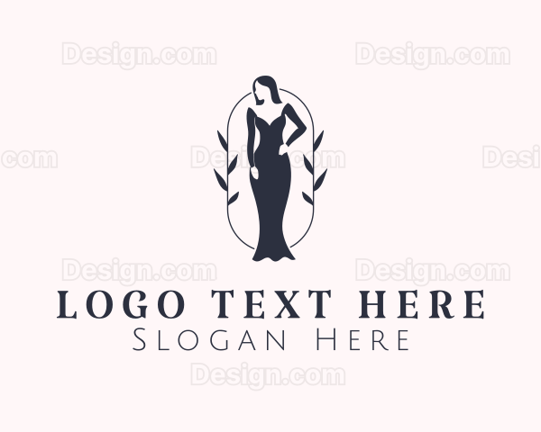Fashion Woman Gown Logo