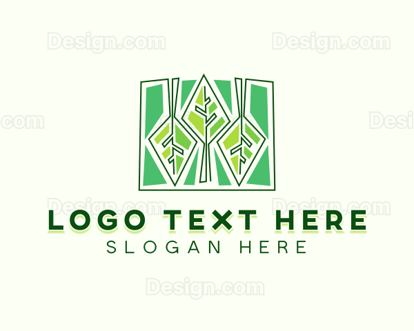 Geometric Abstract Forest Logo