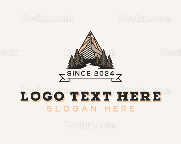 Mountain Hiking Adventure Logo