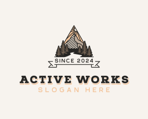 Mountain Hiking Adventure logo design