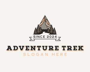 Mountain Hiking Adventure logo design